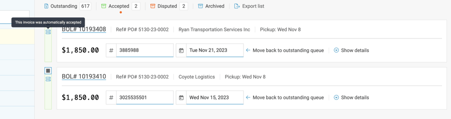 Automated Invoice Matching