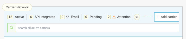 Carrier Network Settings