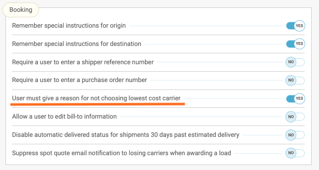 Highlight: Lowest Cost Reason