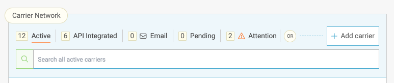 Carrier Network Settings